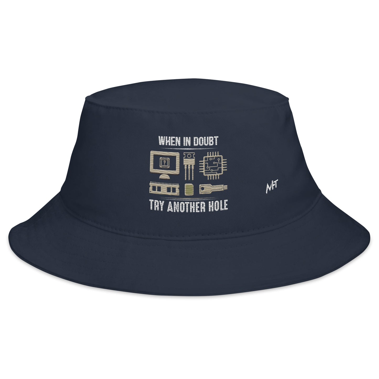 When in doubt, Try another hole V1 - Bucket Hat by DarkByteGear
