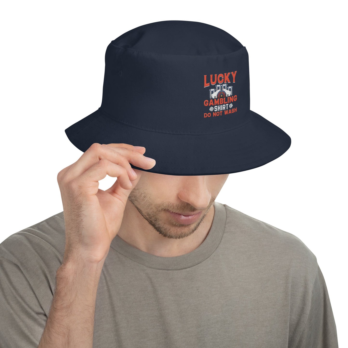 Lucky Gambling Shirt: Do Not Wash - Bucket Hat by DarkByteGear