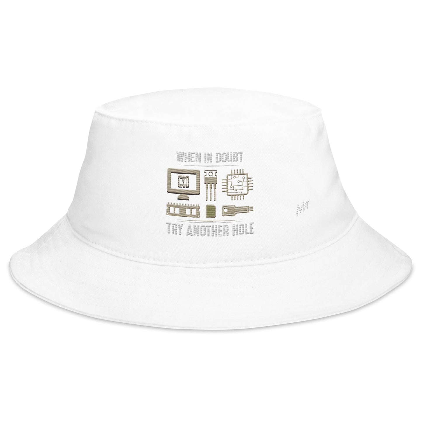 When in doubt, Try another hole V1 - Bucket Hat by DarkByteGear