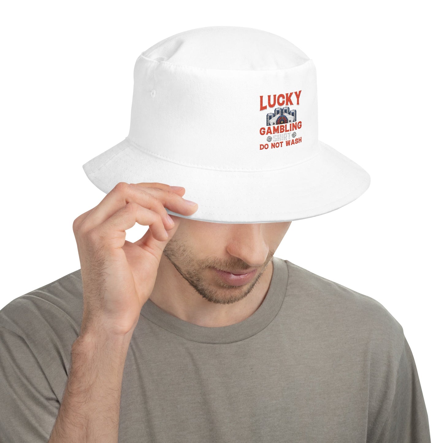 Lucky Gambling Shirt: Do Not Wash - Bucket Hat by DarkByteGear