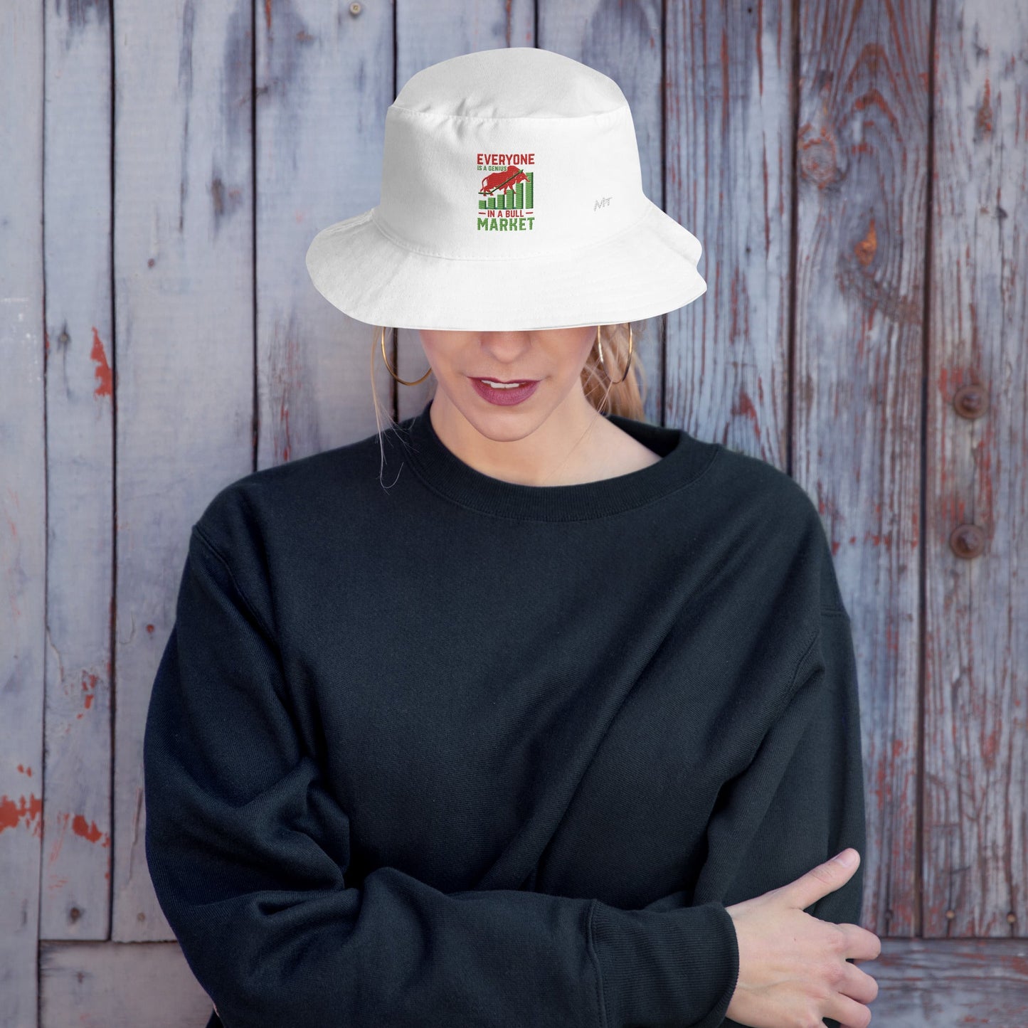 Everyone is a Genius in a Bull Market V1 - Bucket Hat by DarkByteGear