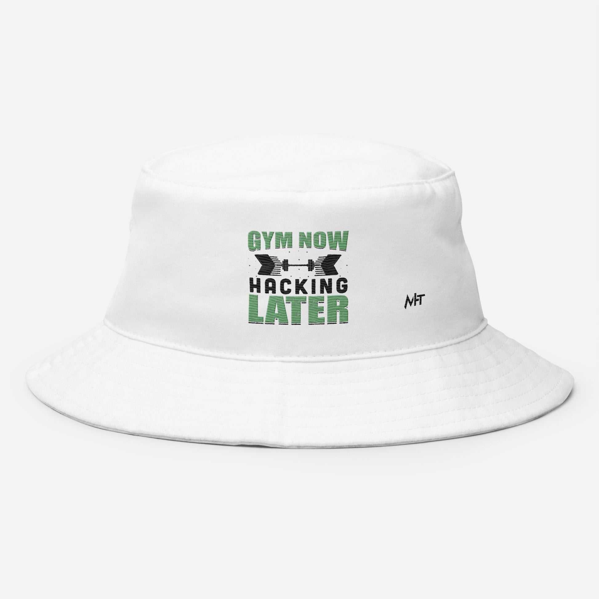 Gym now, hacking later - Bucket Hat by DarkByteGear