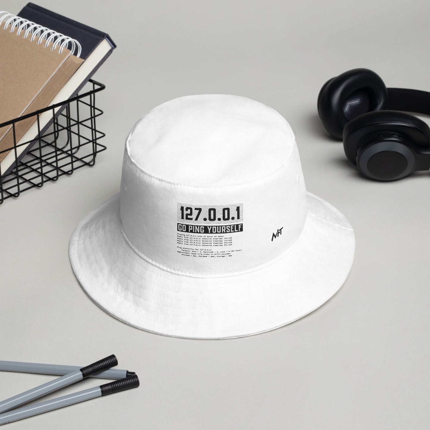 Go ping yourself - Bucket Hat by DarkByteGear