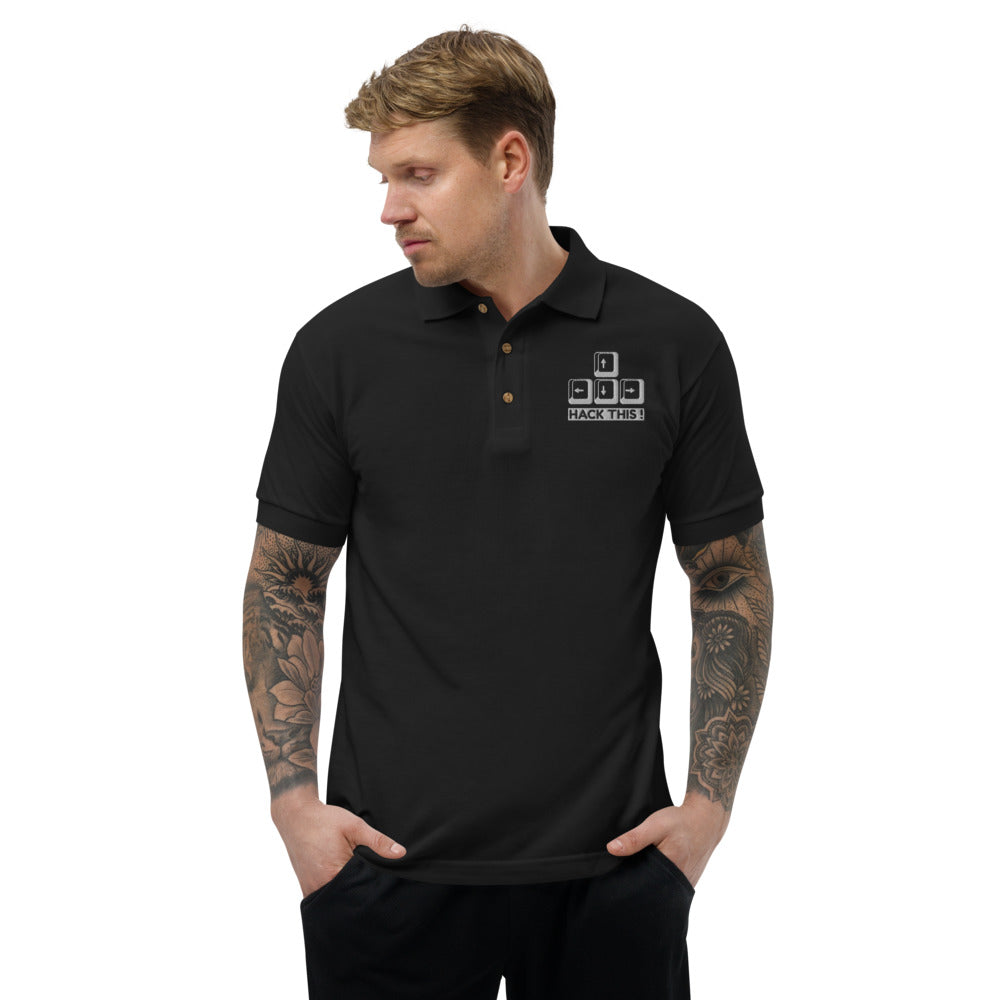 Hack this - Embroidered Polo Shirt by DarkByteGear