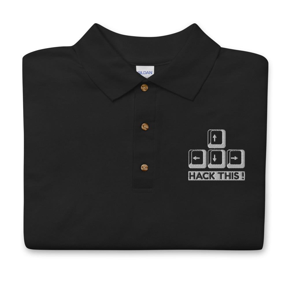 Hack this - Embroidered Polo Shirt by DarkByteGear