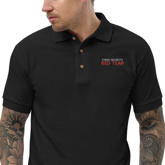 Cyber Security Red Team - Embroidered Polo Shirt by DarkByteGear