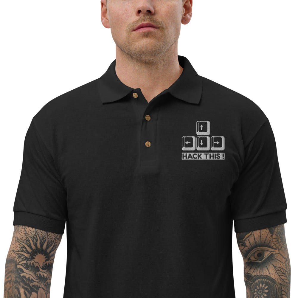 Hack this - Embroidered Polo Shirt by DarkByteGear
