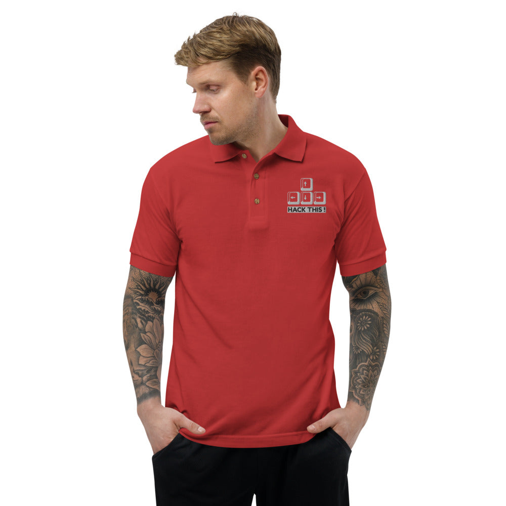 Hack this - Embroidered Polo Shirt by DarkByteGear
