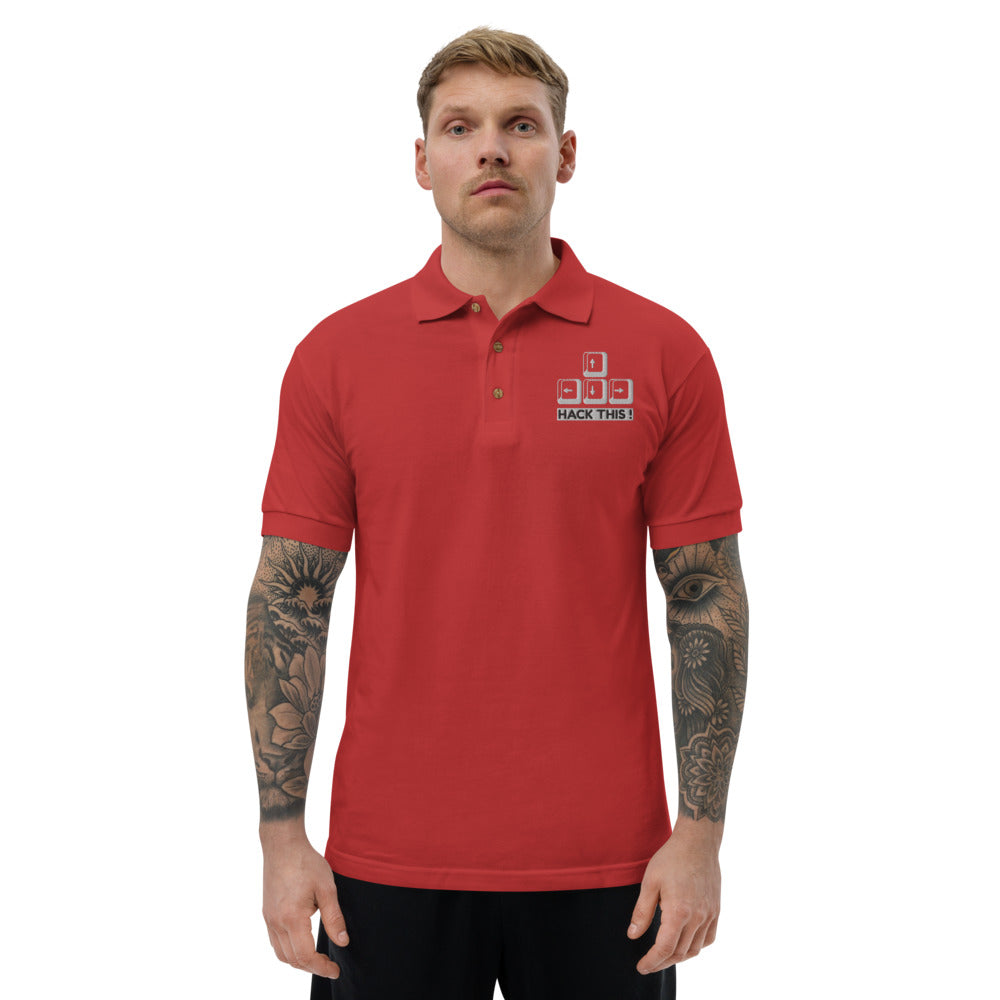 Hack this - Embroidered Polo Shirt by DarkByteGear