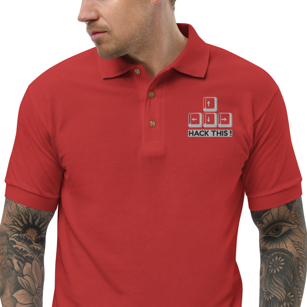 Hack this - Embroidered Polo Shirt by DarkByteGear