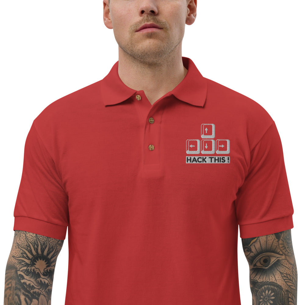 Hack this - Embroidered Polo Shirt by DarkByteGear