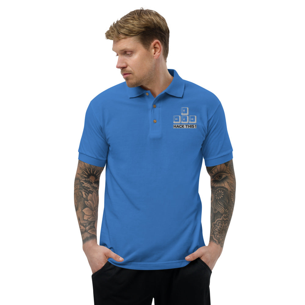 Hack this - Embroidered Polo Shirt by DarkByteGear