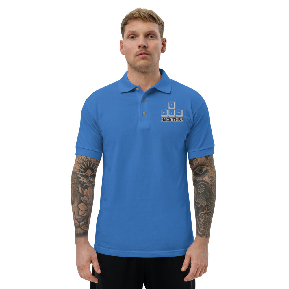 Hack this - Embroidered Polo Shirt by DarkByteGear