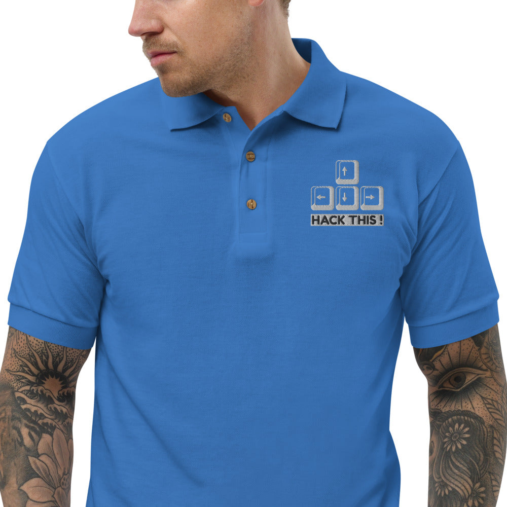 Hack this - Embroidered Polo Shirt by DarkByteGear