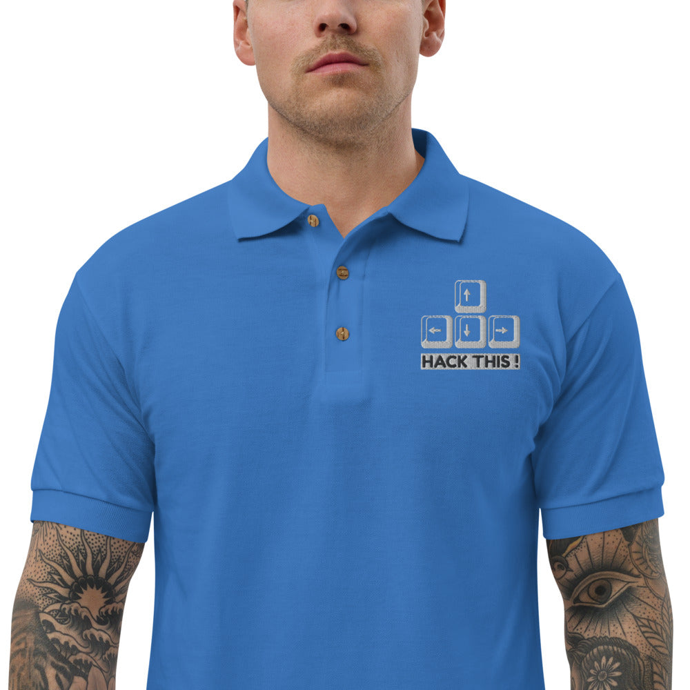 Hack this - Embroidered Polo Shirt by DarkByteGear