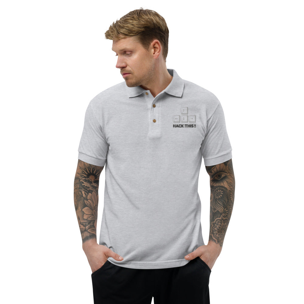 Hack this - Embroidered Polo Shirt by DarkByteGear