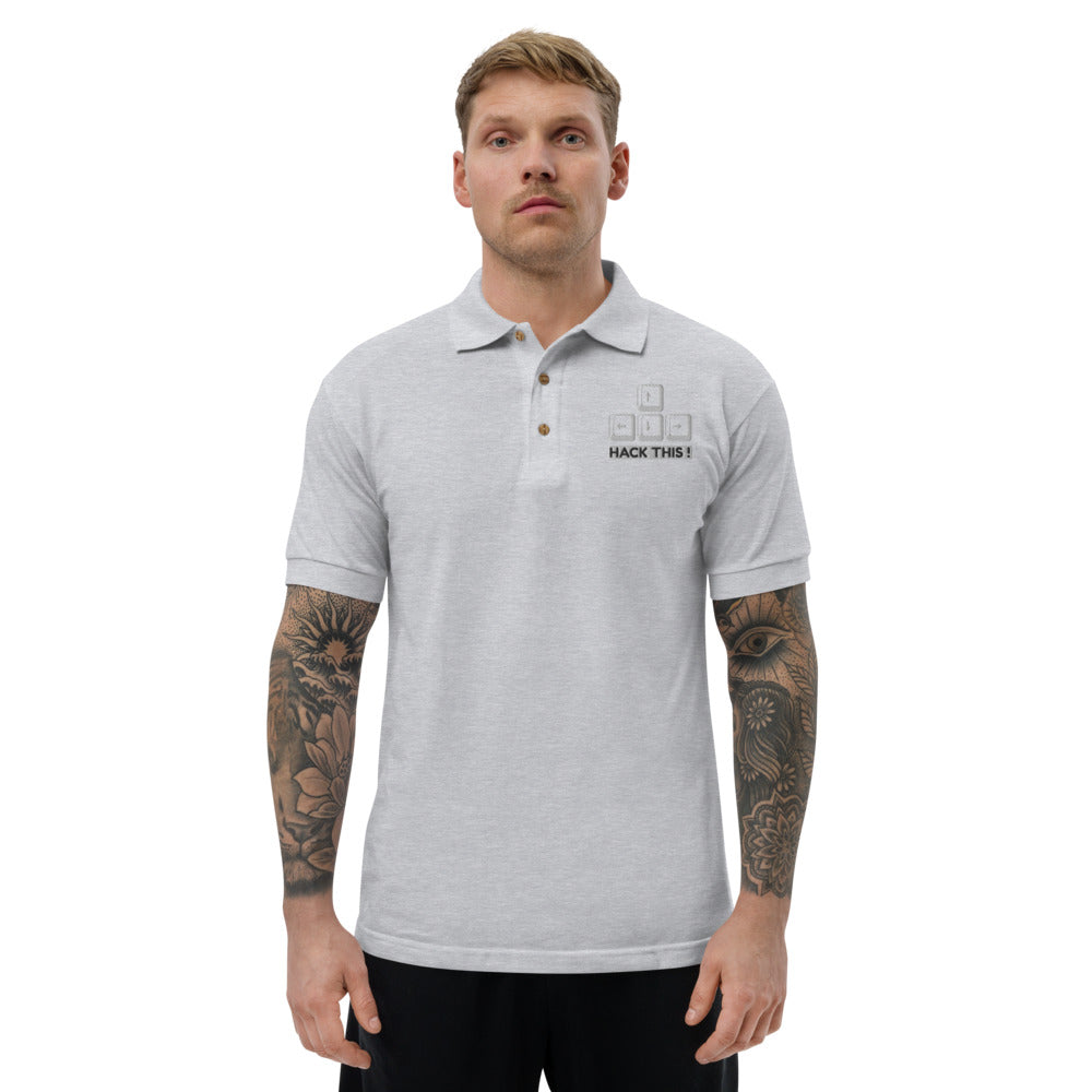 Hack this - Embroidered Polo Shirt by DarkByteGear