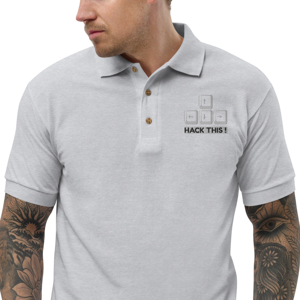 Hack this - Embroidered Polo Shirt by DarkByteGear