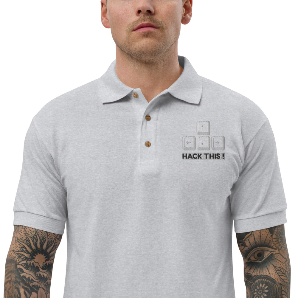 Hack this - Embroidered Polo Shirt by DarkByteGear