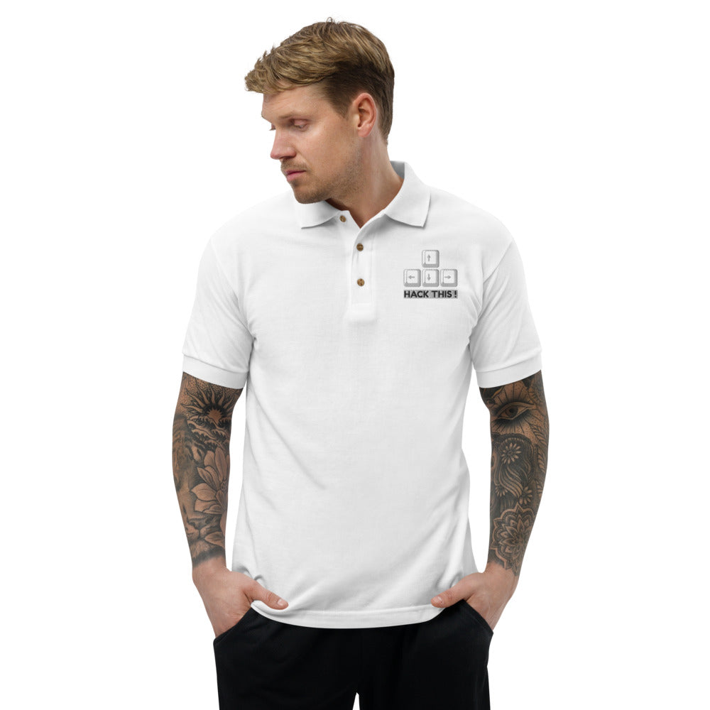 Hack this - Embroidered Polo Shirt by DarkByteGear