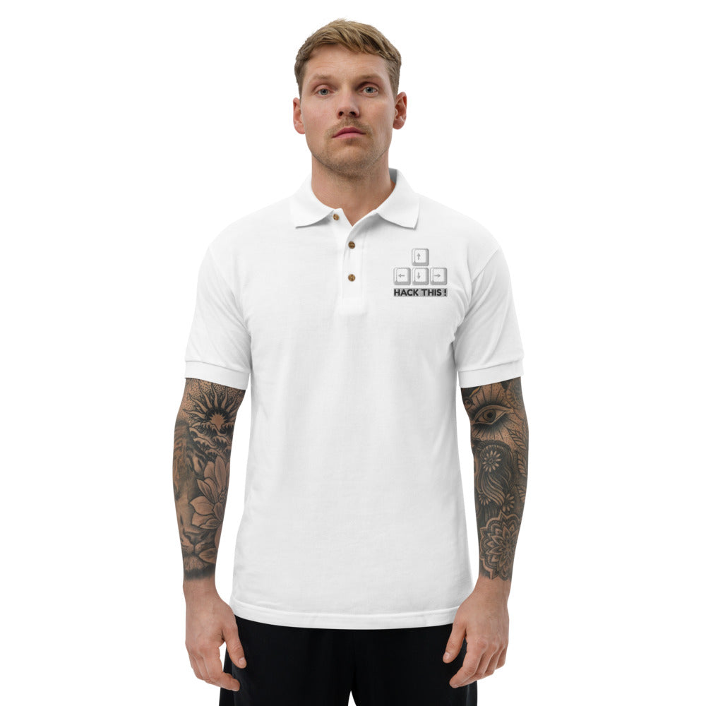 Hack this - Embroidered Polo Shirt by DarkByteGear