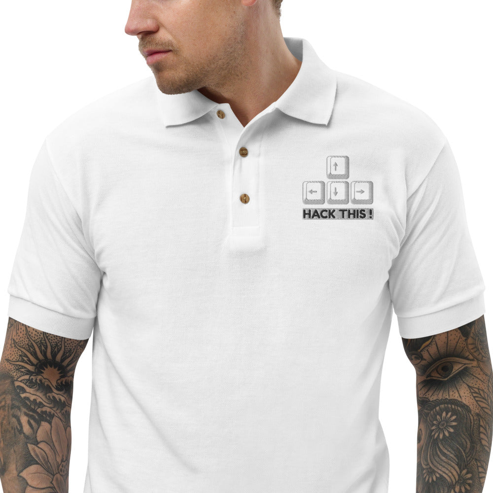 Hack this - Embroidered Polo Shirt by DarkByteGear