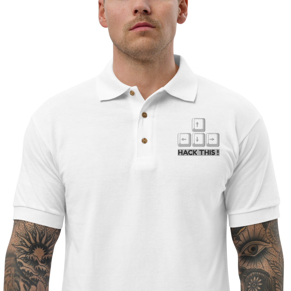 Hack this - Embroidered Polo Shirt by DarkByteGear