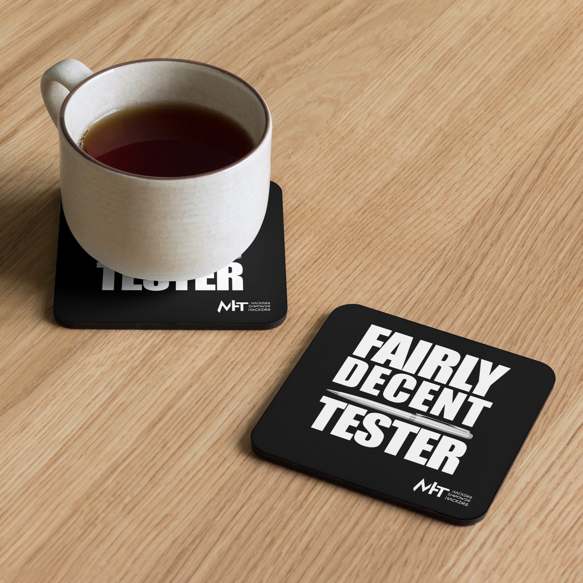Fairly decent pentester - Cork-back coaster by DarkByteGear