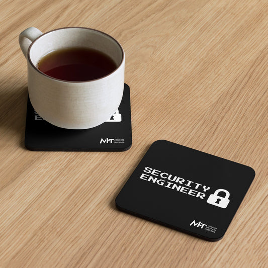 Security Engineer - Cork-back coaster by DarkByteGear