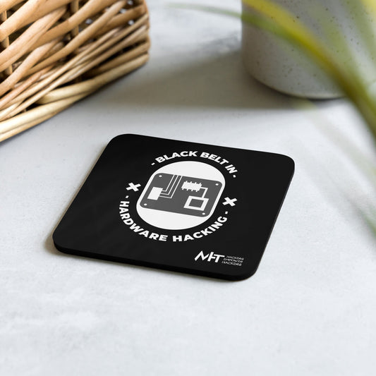 Hardware hacking - Cork-back coaster by DarkByteGear