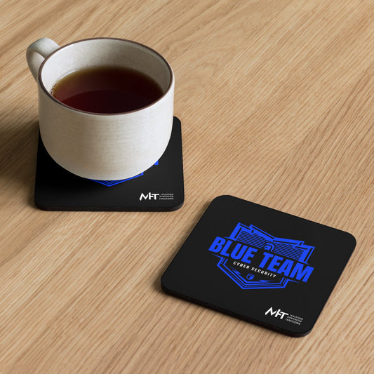 Cyber Security Blue Team - Cork-back coaster by DarkByteGear
