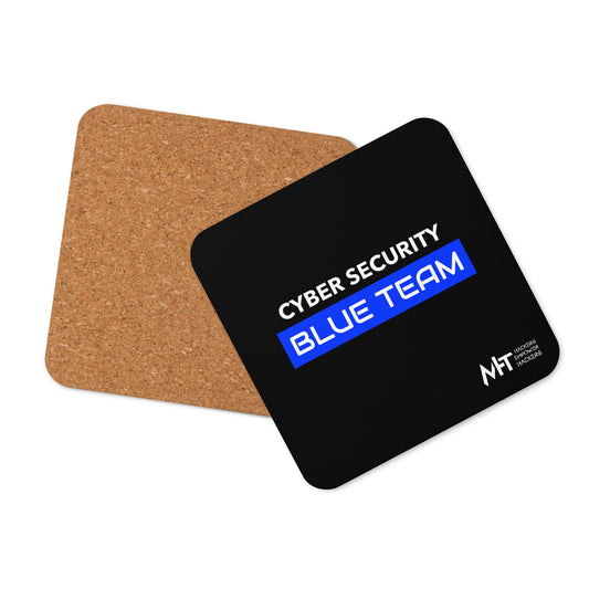 Cyber Security Blue Team V12 - Cork-back coaster by DarkByteGear