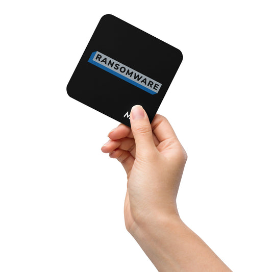 Ransomware v1 - Cork-back coaster by DarkByteGear