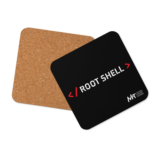 Root shell - Cork-back coaster by DarkByteGear