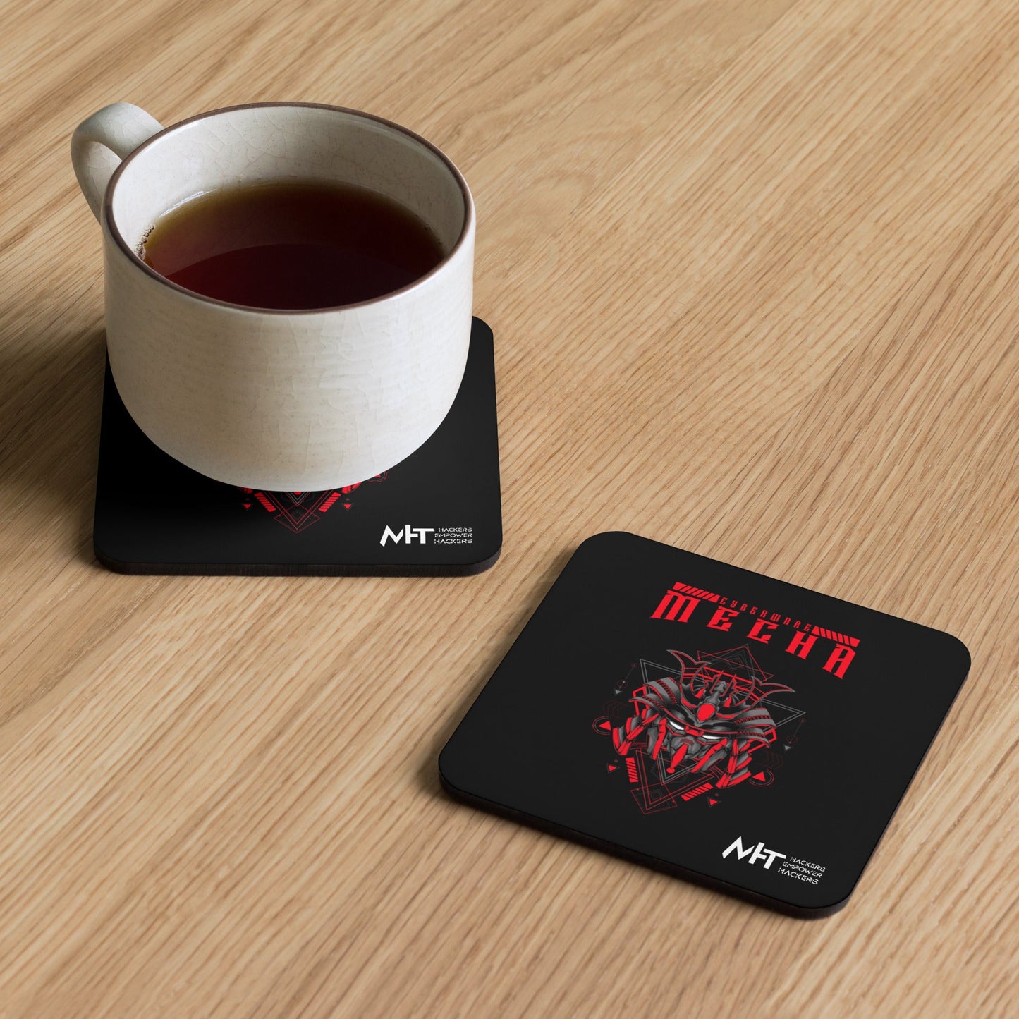Cyberware Mecha - Cork-back coaster by DarkByteGear