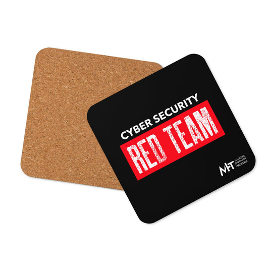 Cyber Security Red Team V1 - Cork-back coaster by DarkByteGear