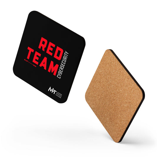 Cyber Security Red Team V7 - Cork-back coaster by DarkByteGear