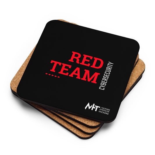Cyber Security Red Team V12 - Cork-back coaster by DarkByteGear