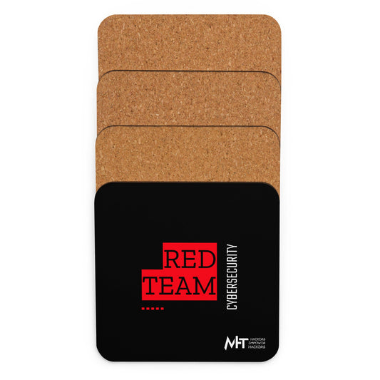 Cyber Security Red Team V13 - Cork-back coaster by DarkByteGear