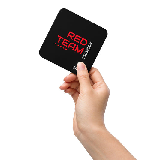 Cyber Security Red Team V14 - Cork-back coaster by DarkByteGear