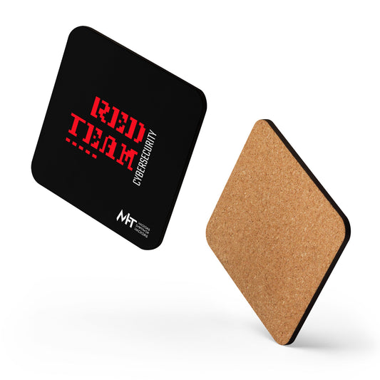 Cyber Security Red Team V15 - Cork-back coaster by DarkByteGear