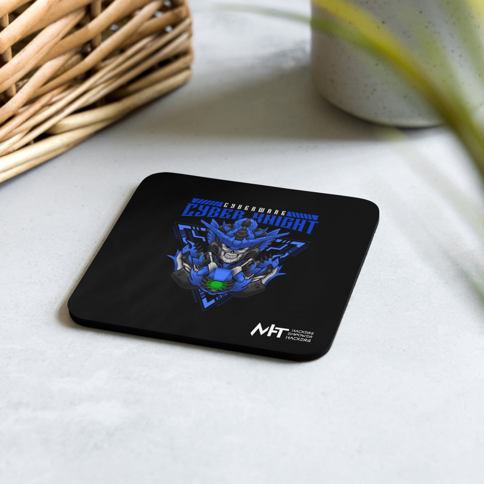 CyberWare Cyber knight - Cork-back coaster by DarkByteGear