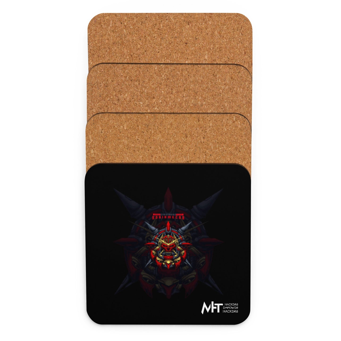 Cyberware Ronin Mecha - Cork-back coaster by DarkByteGear