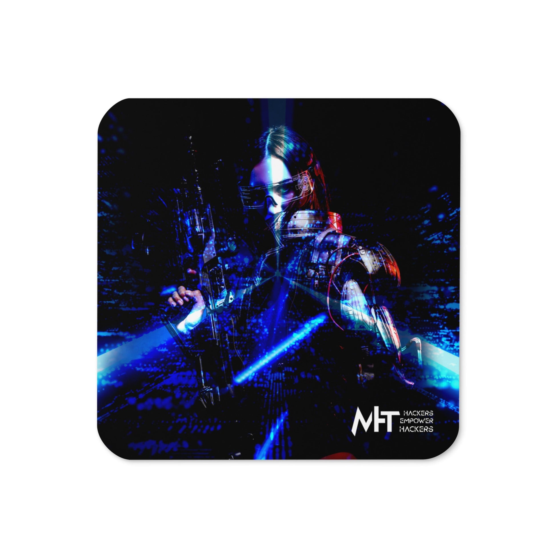 Cyberware Sentinel v1.0 - Cork-back coaster by DarkByteGear