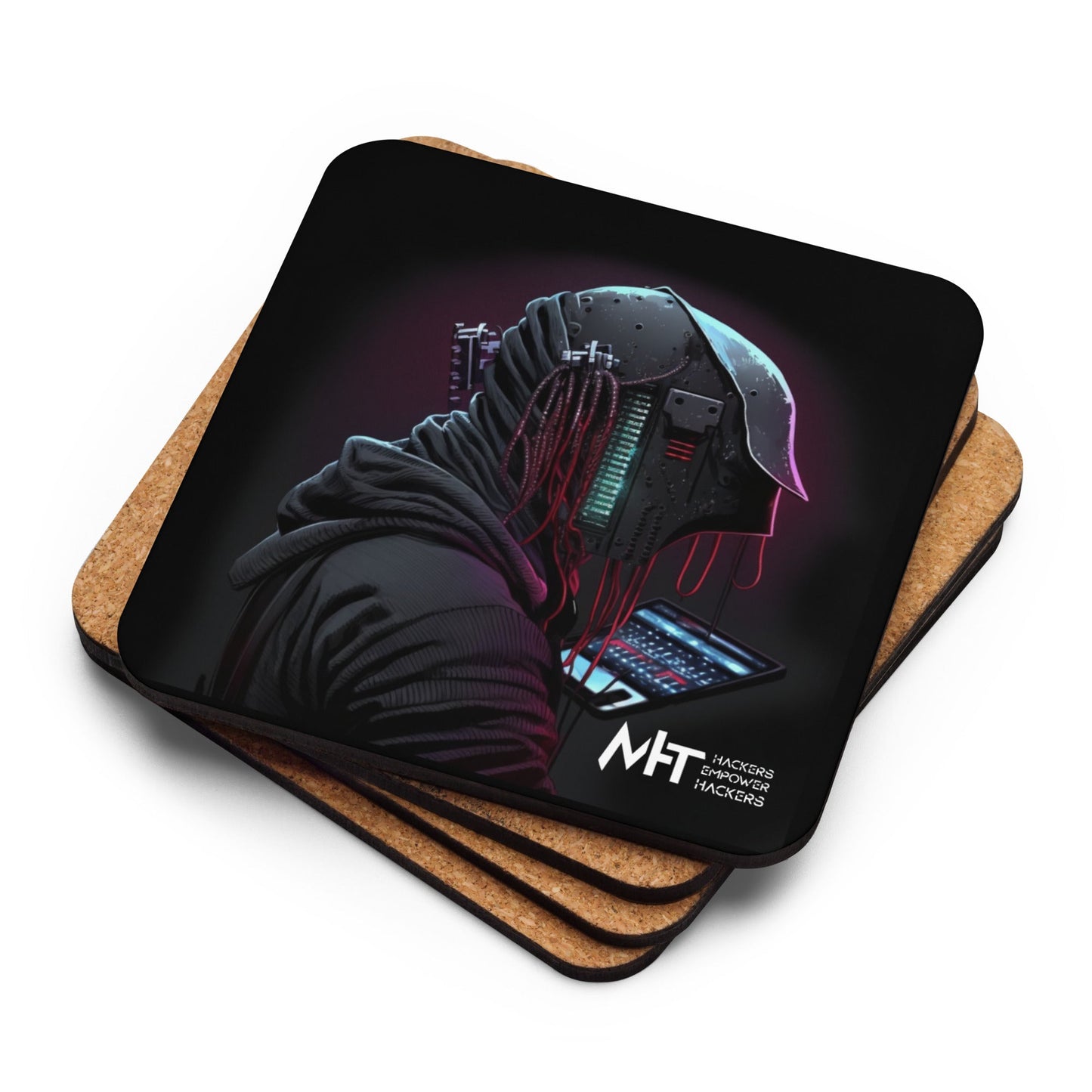 Cyberware assassin v4 - Cork-back coaster by DarkByteGear