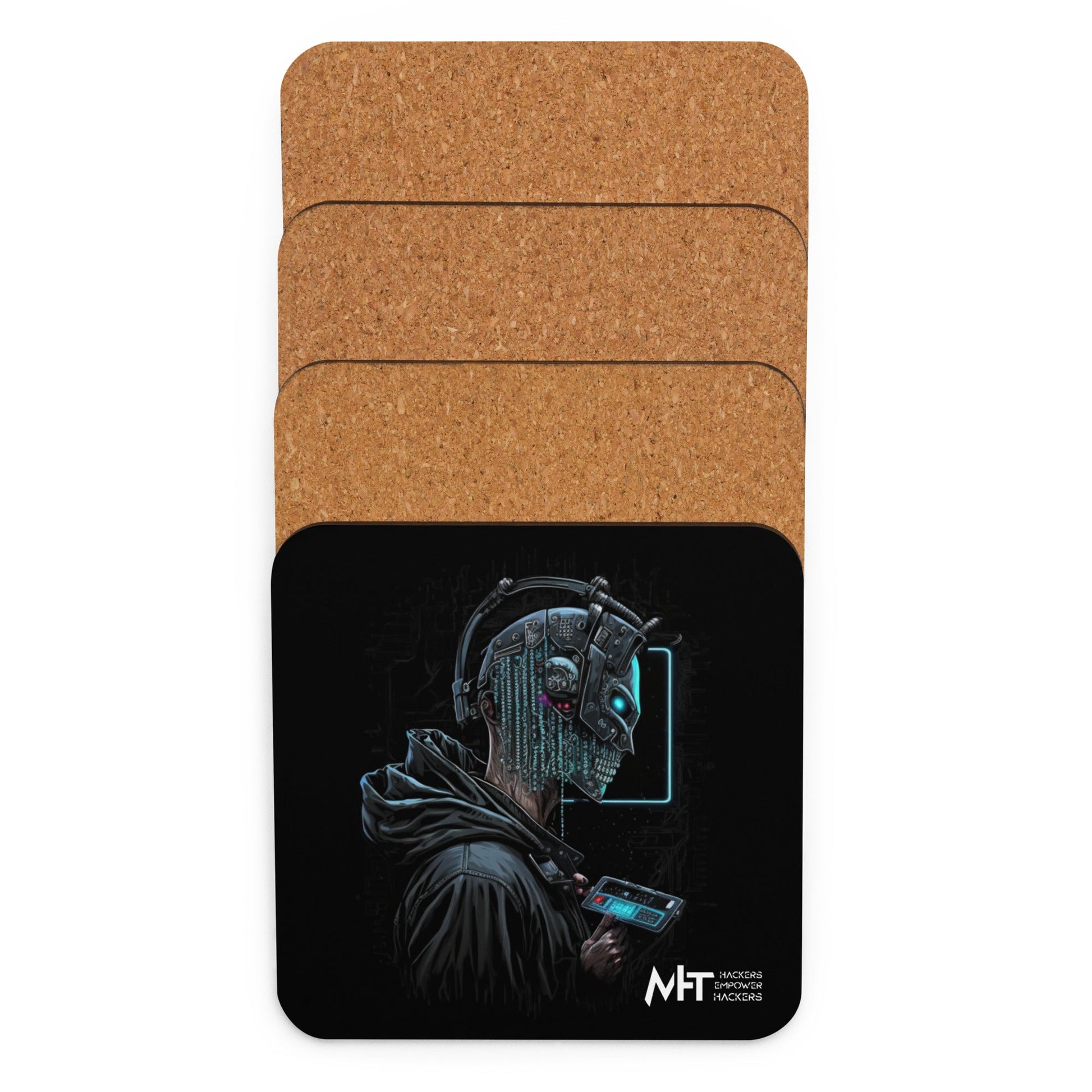 Cyberware assassin v5 - Cork-back coaster by DarkByteGear