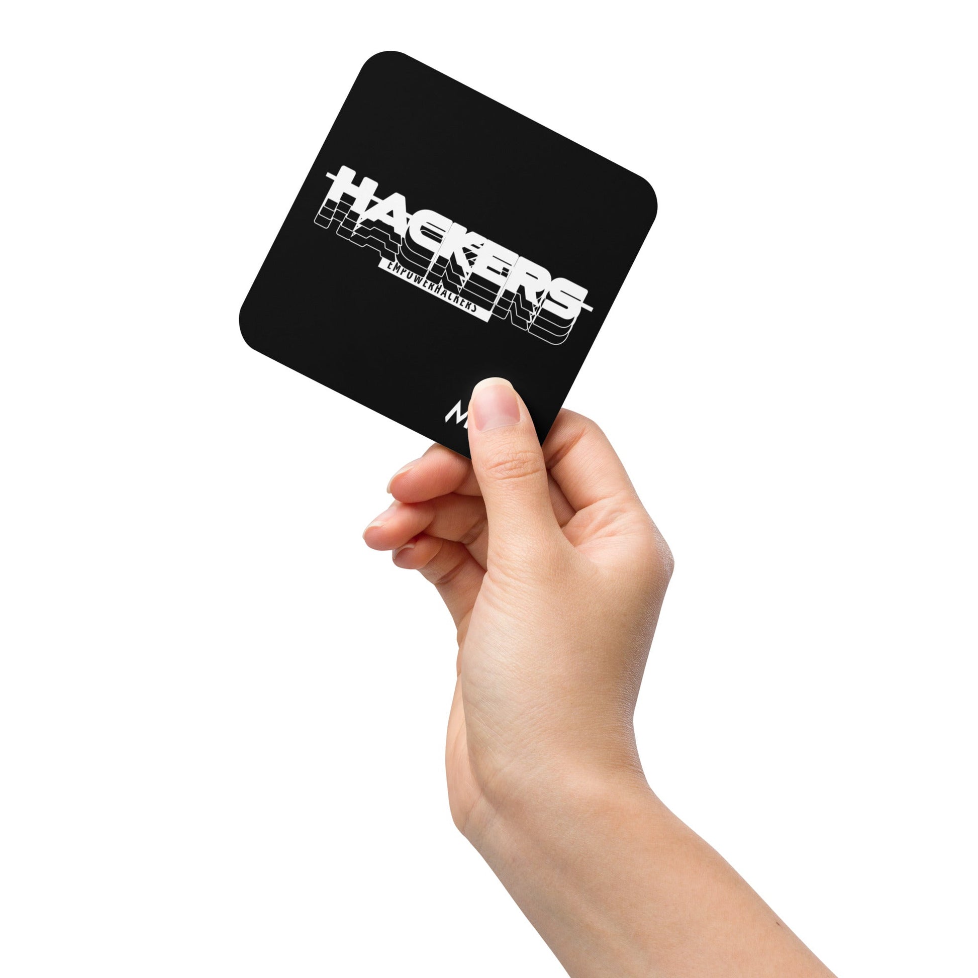 Hackers Empower Hackers V3 - Cork-back coaster by DarkByteGear