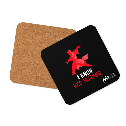 I Know Red Teaming - Cork-back coaster by DarkByteGear