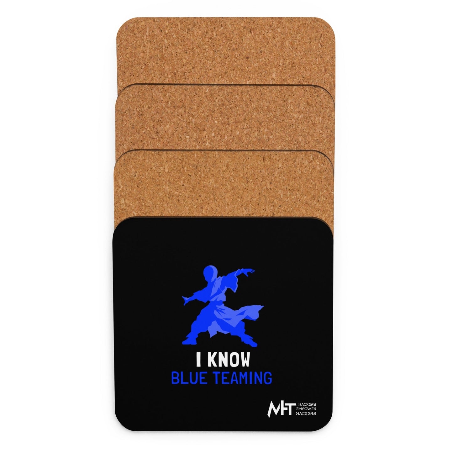 I Know Blue Teaming - Cork-back coaster by DarkByteGear