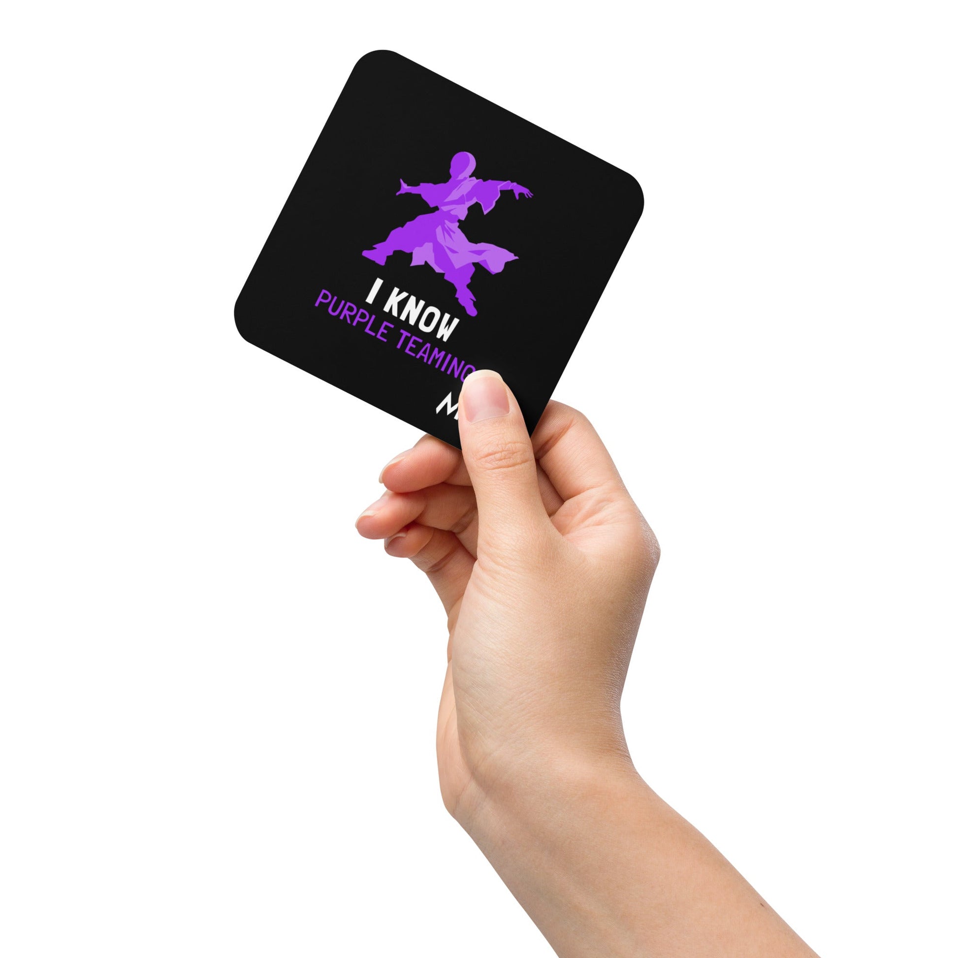 I Know Purple Teaming - Cork-back coaster by DarkByteGear